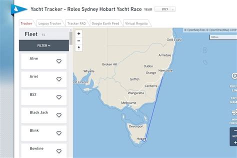 sydney to hobart tracker map.